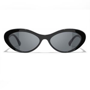 Authentic CHANEL oval Black & Yellow/Grey Gradient sunglasses! Brand new!